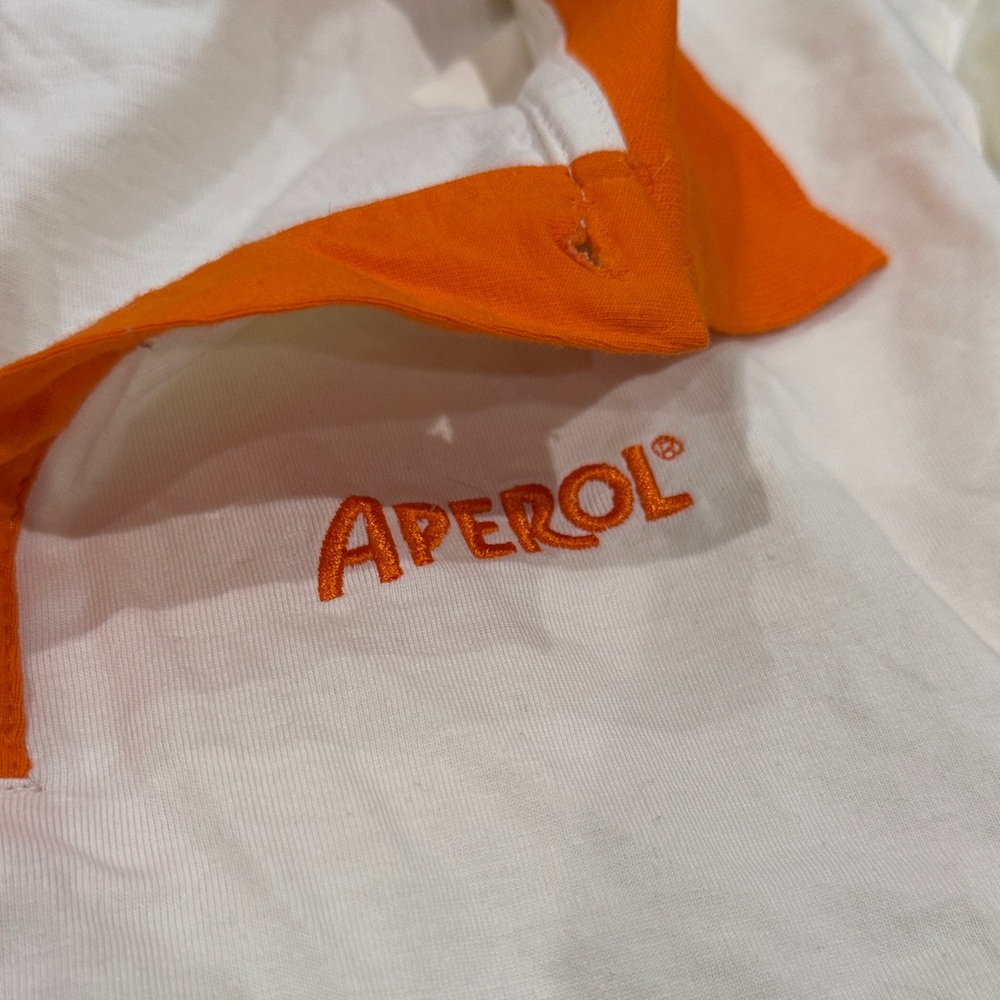 Aperol Orange and White Polo Shirt - Picture 2 of 5